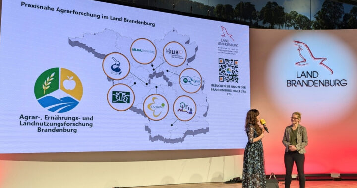 Maxie Grüter auf der Brandenburg Bühne auf der Grünen Woche 2026 in Berlin